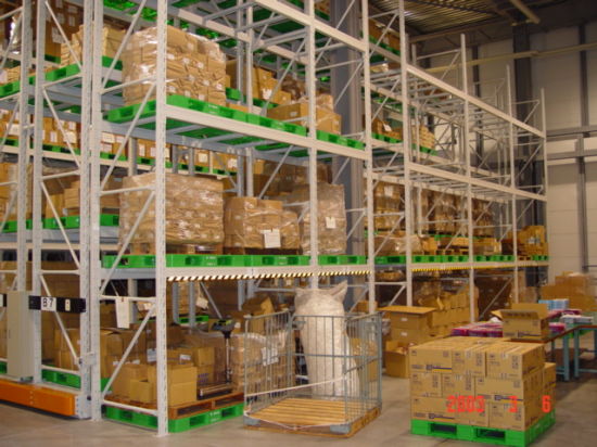 Warehouse Heavy Duty Pallet Movable Rack with Rails