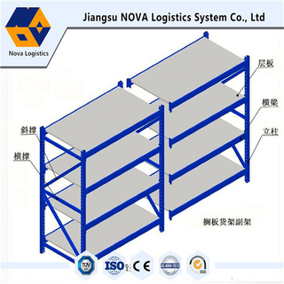 Q235B Steel Long Span Shelving Rack with Steel Panel