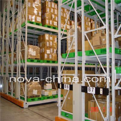 Warehouse Heavy Duty Pallet Movable Rack with Rails