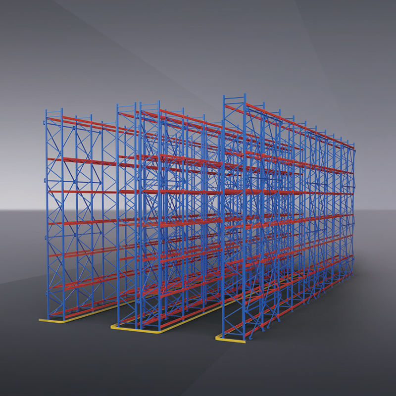 FIFO Intensive Aisle Warehouse Forklift Steel Two-way Drive-in Racking System