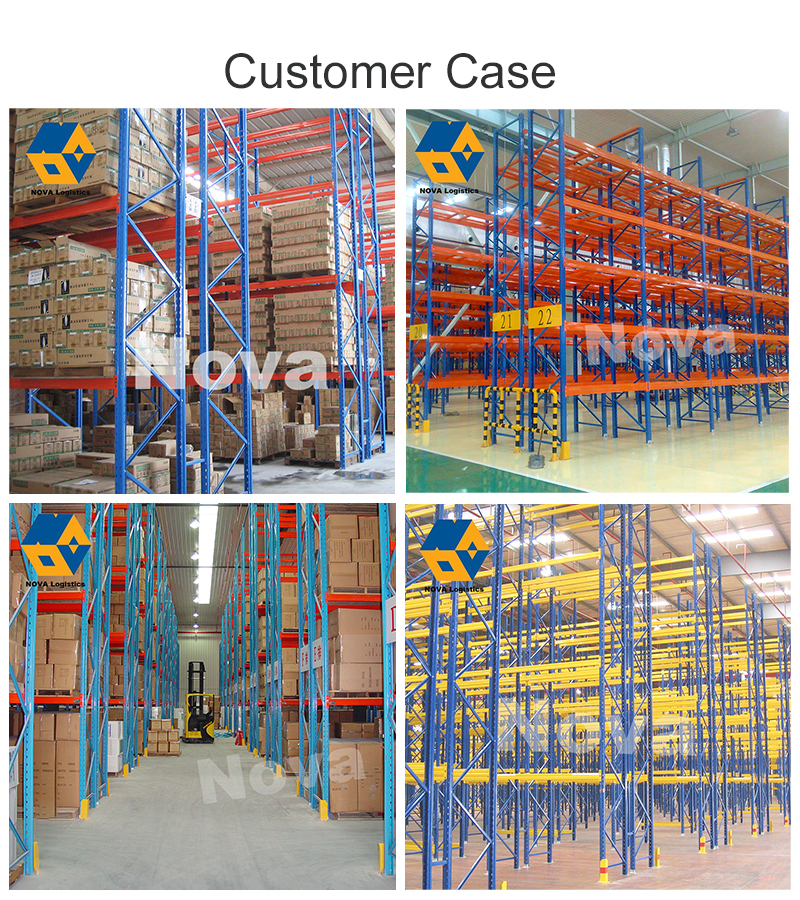 Large scale logistics center utilizing selective metal pallet racking systems