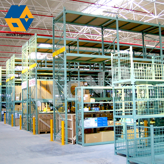 Warehouse Galvanized Heavy Duty Blue Pallet Rack Uprights
