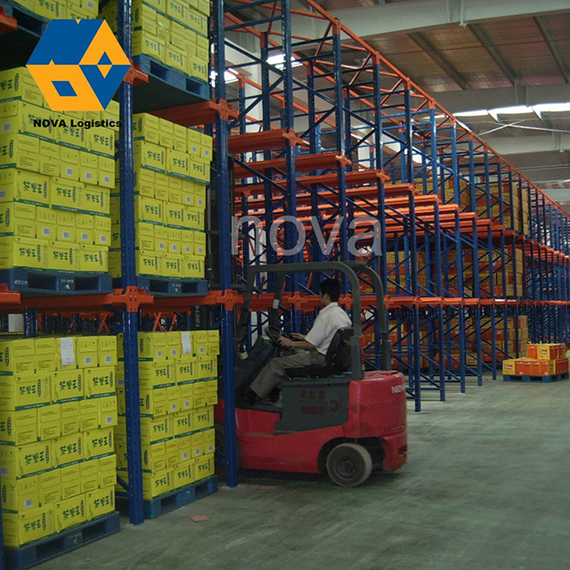 Factory Full Automatic Heavy Duty Q235B Steel Drive in Drive Through Shuttle Racking